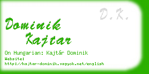 dominik kajtar business card