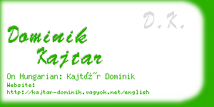 dominik kajtar business card